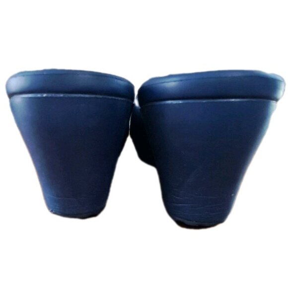 Crocs Women's 9 Blue Sassari Slides 3 Inch Wedge Heel FLAWS - See Photos - Picture 6 of 12